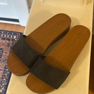 Splendid brand Black Mules - leather upper.  Women’s size 8